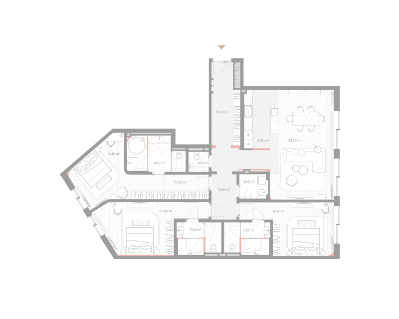4 ккв (Евро) 164,1 м²