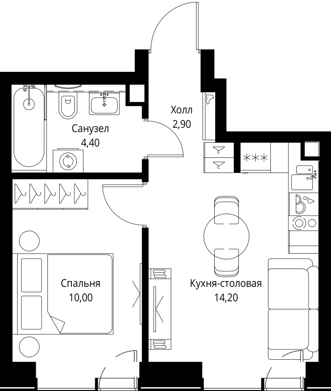1 ккв 31,5 м²