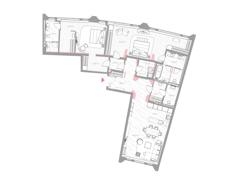3 ккв (Евро) 153 м²