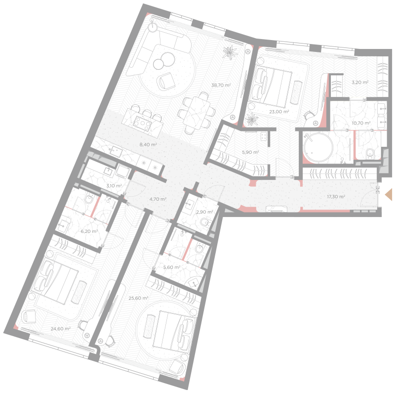 4 ккв (Евро) 179,9 м²