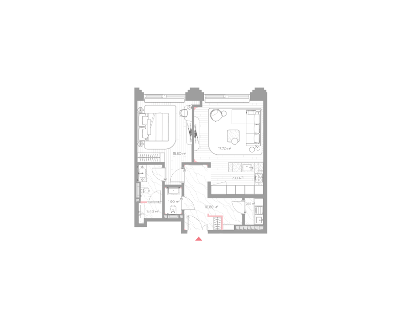2 ккв (Евро) 61,5 м²