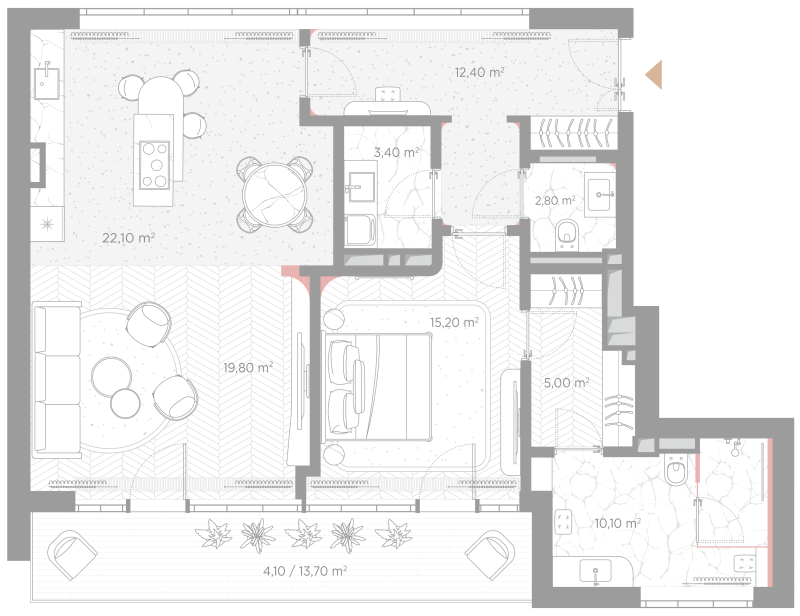 2 ккв (Евро) 94,9 м²