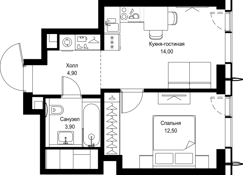 1 ккв 35,3 м²