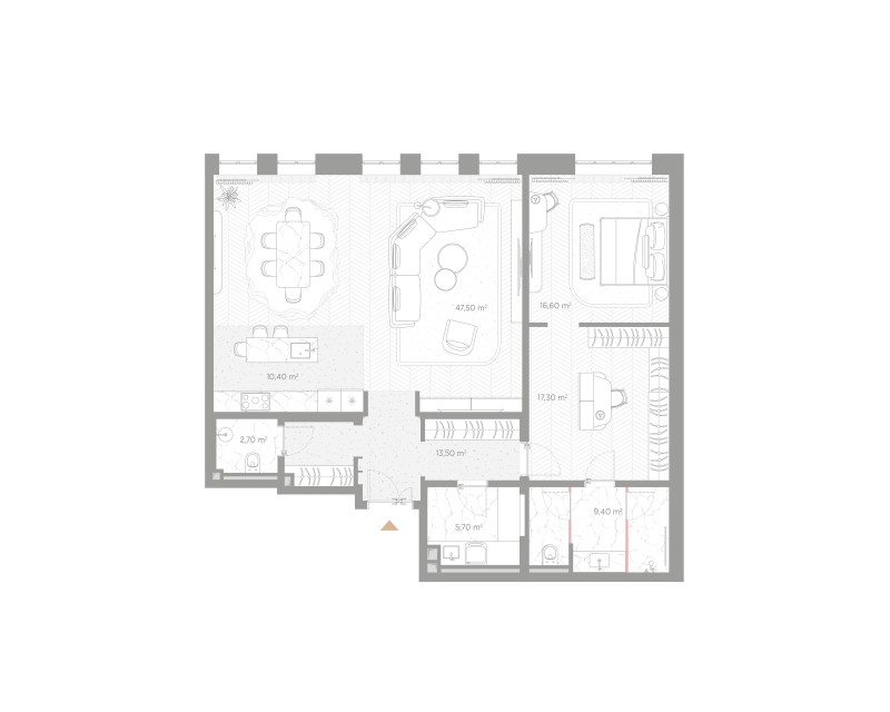 3 ккв (Евро) 122,8 м²