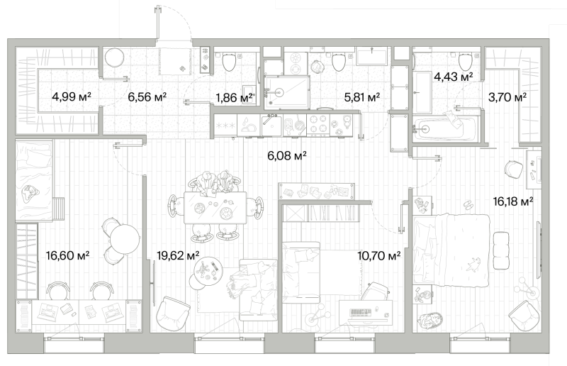 4 ккв (Евро) 96,5 м²