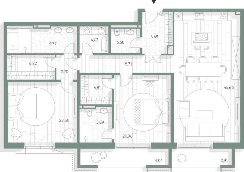3 ккв (Евро) 148,3 м²