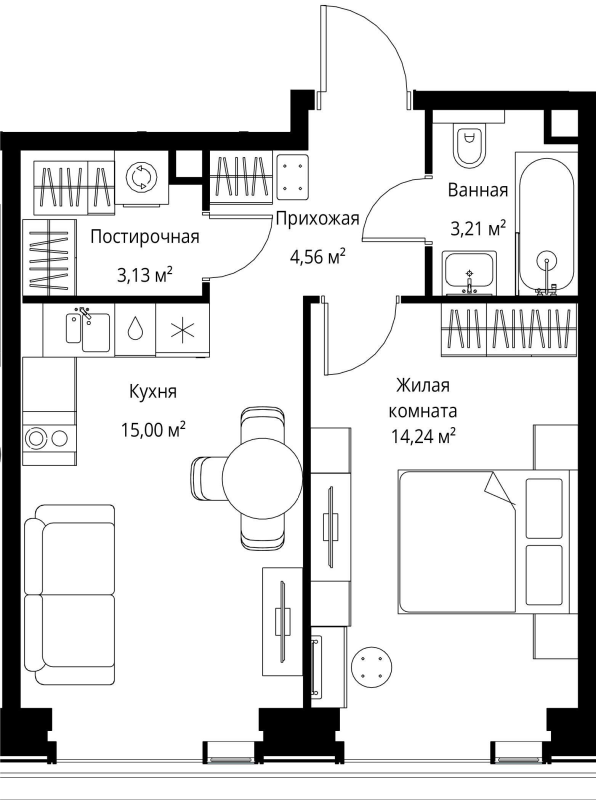 1 ккв 40,1 м²