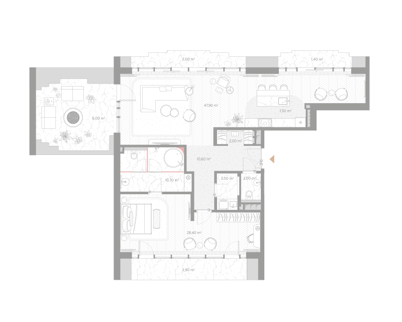 2 ккв (Евро) 125,6 м²