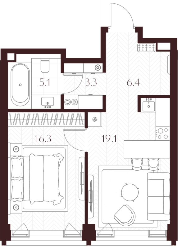 2 ккв (Евро) 50,2 м²
