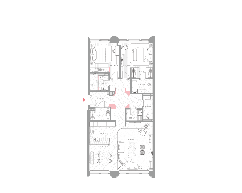 3 ккв (Евро) 125,2 м²