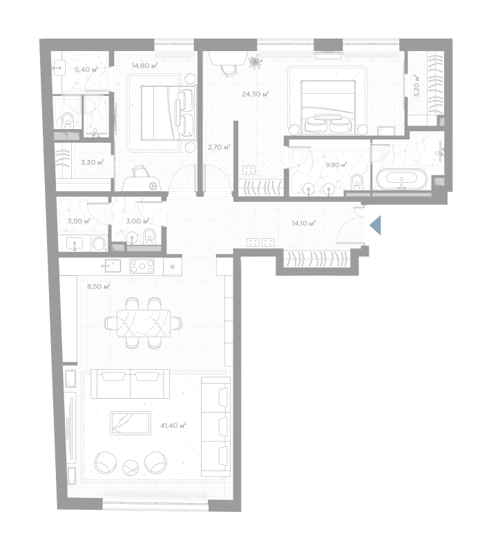 3 ккв (Евро) 134,1 м²