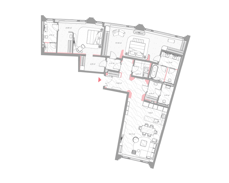 3 ккв (Евро) 157,5 м²