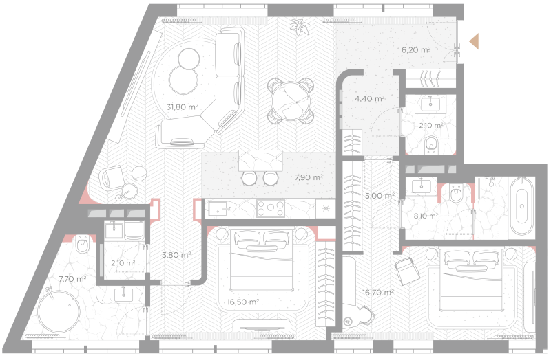3 ккв (Евро) 112,3 м²