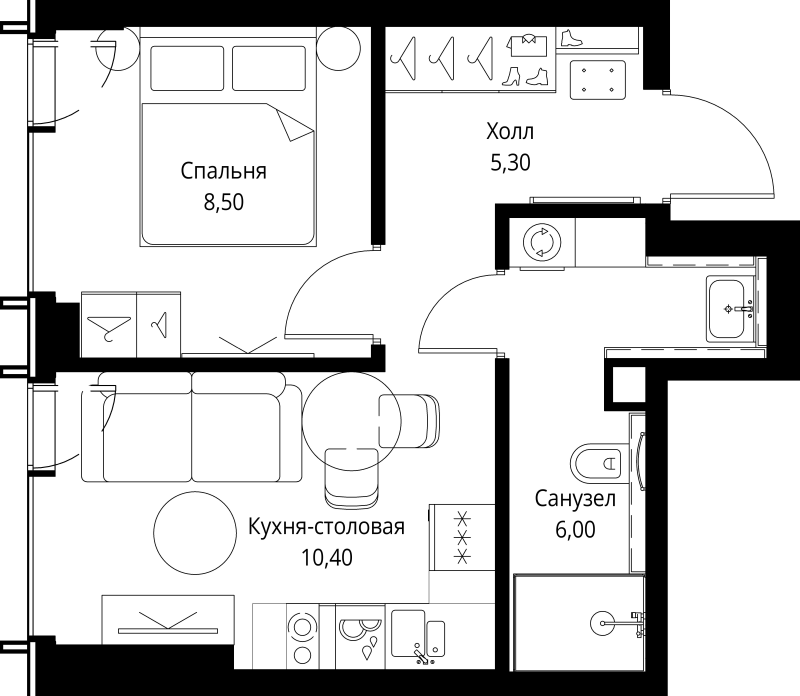 1 ккв 30,2 м²
