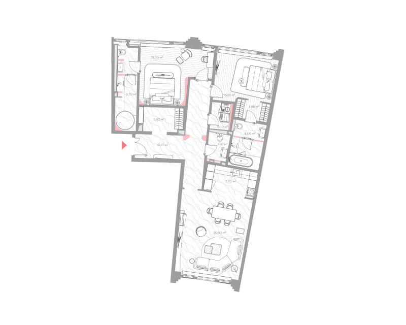 3 ккв (Евро) 124,1 м²