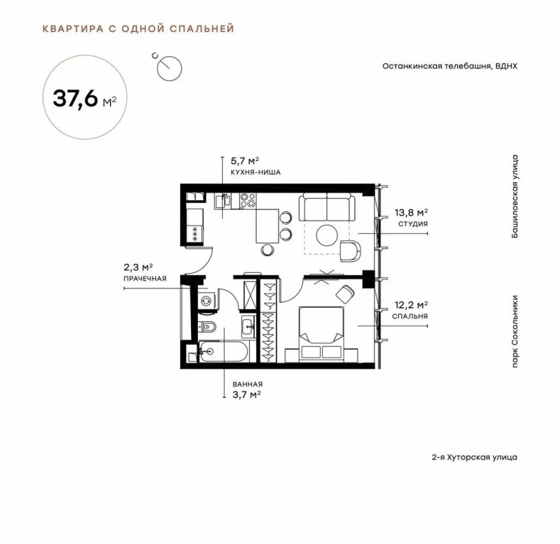 2 ккв (Евро) 38 м²