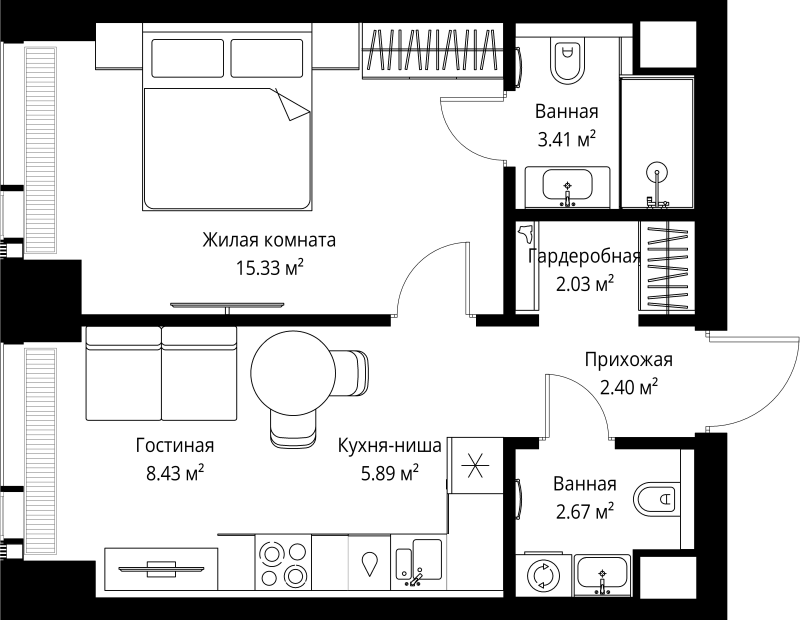 1 ккв 40,2 м²