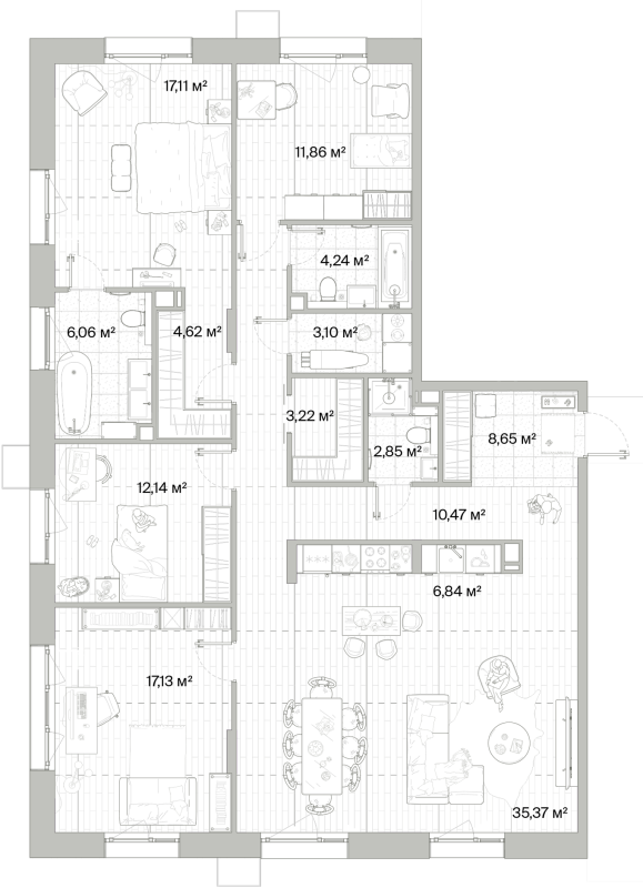 5 ккв (Евро) 143,7 м²