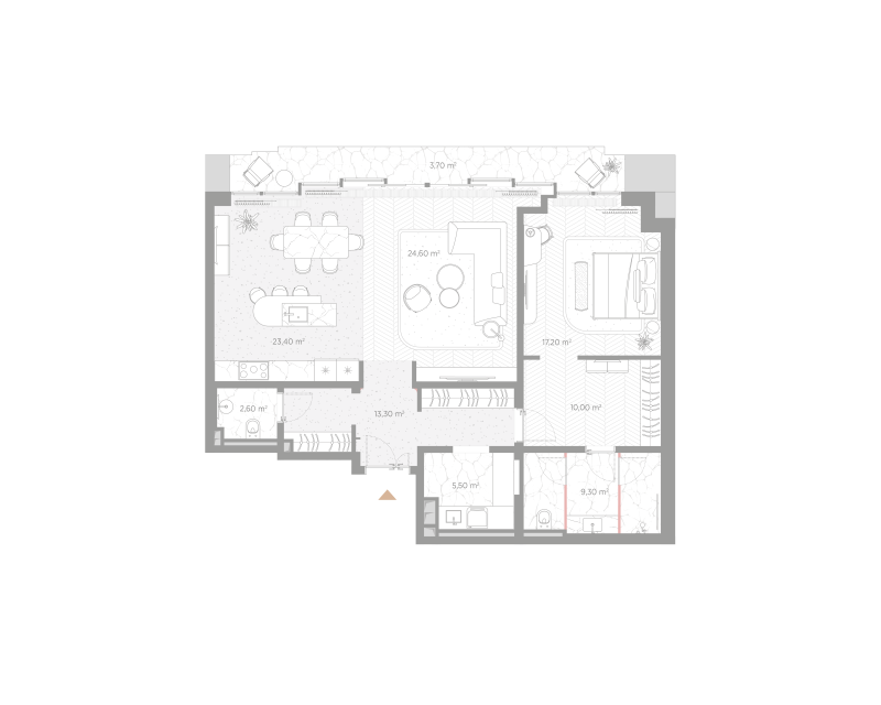 2 ккв (Евро) 109,6 м²
