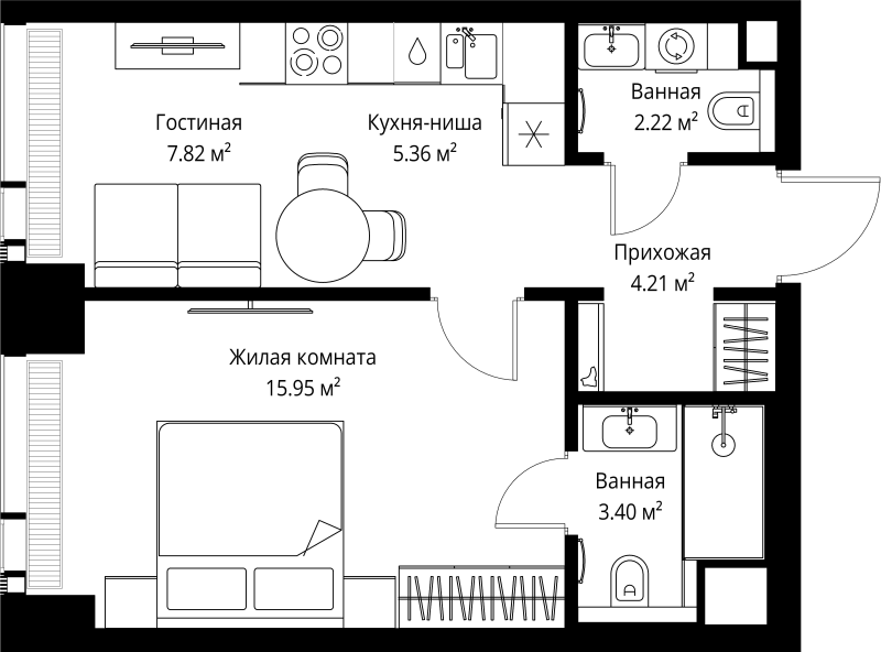 1 ккв 39 м²