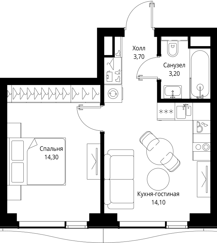 1 ккв 35,3 м²