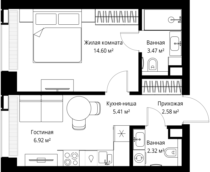 1 ккв 35,3 м²