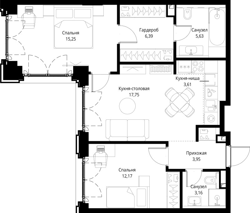 2 ккв 67,9 м²