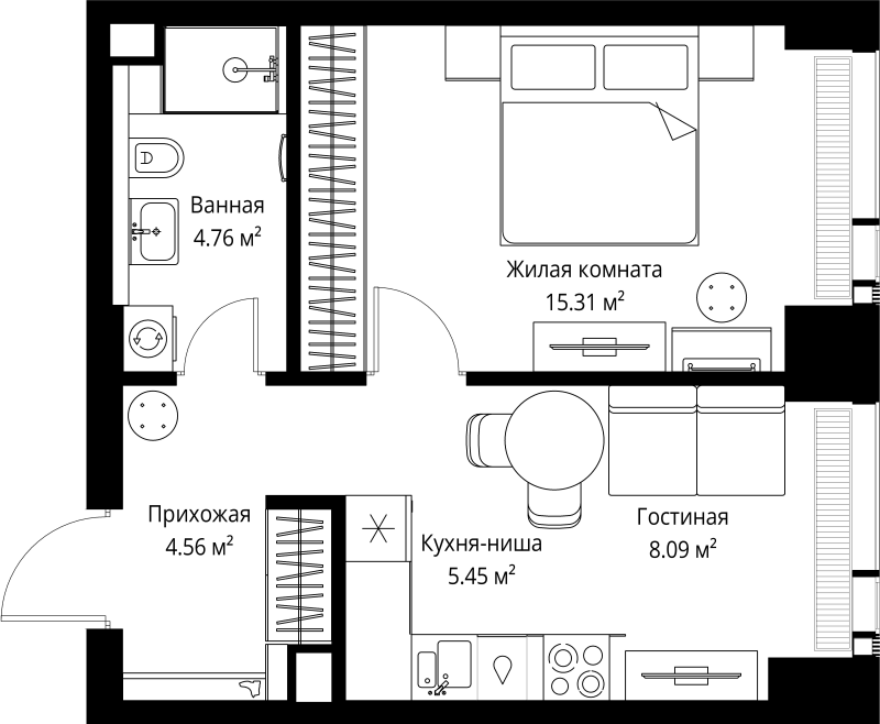 1 ккв 38,2 м²