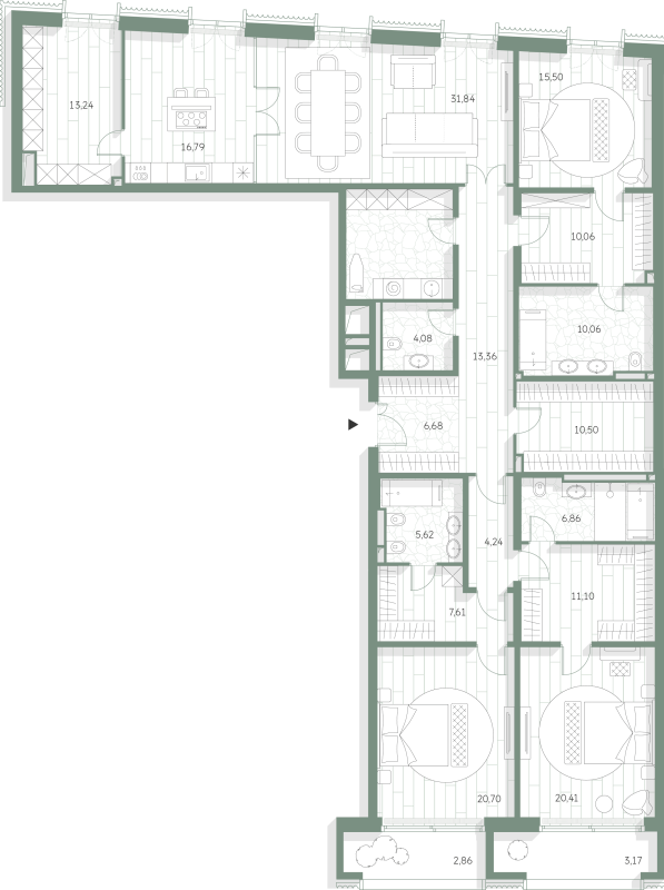 5 ккв (Евро) 224,7 м²