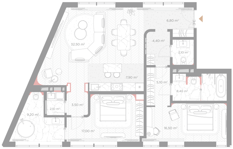 3 ккв (Евро) 115,5 м²