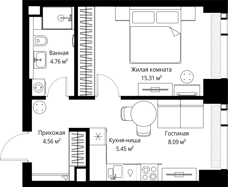 1 ккв 38,2 м²