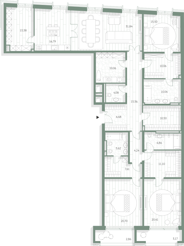 5 ккв (Евро) 224,9 м²