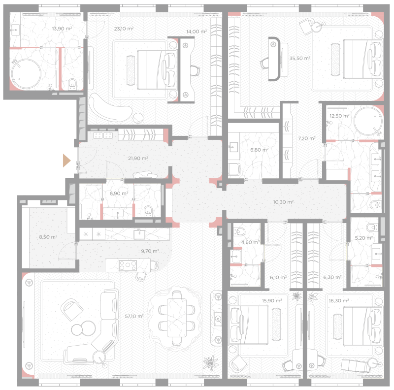 4 ккв (Евро) 281,8 м²
