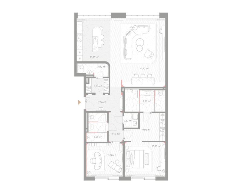 3 ккв (Евро) 133,4 м²