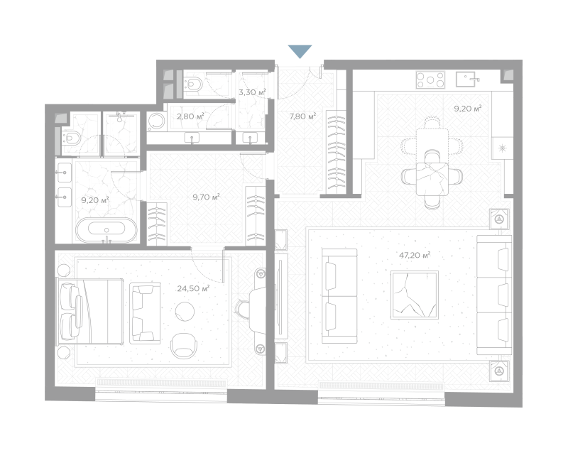 2 ккв (Евро) 113,7 м²