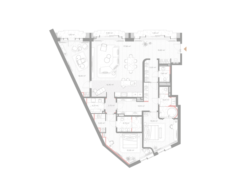 4 ккв (Евро) 177,4 м²