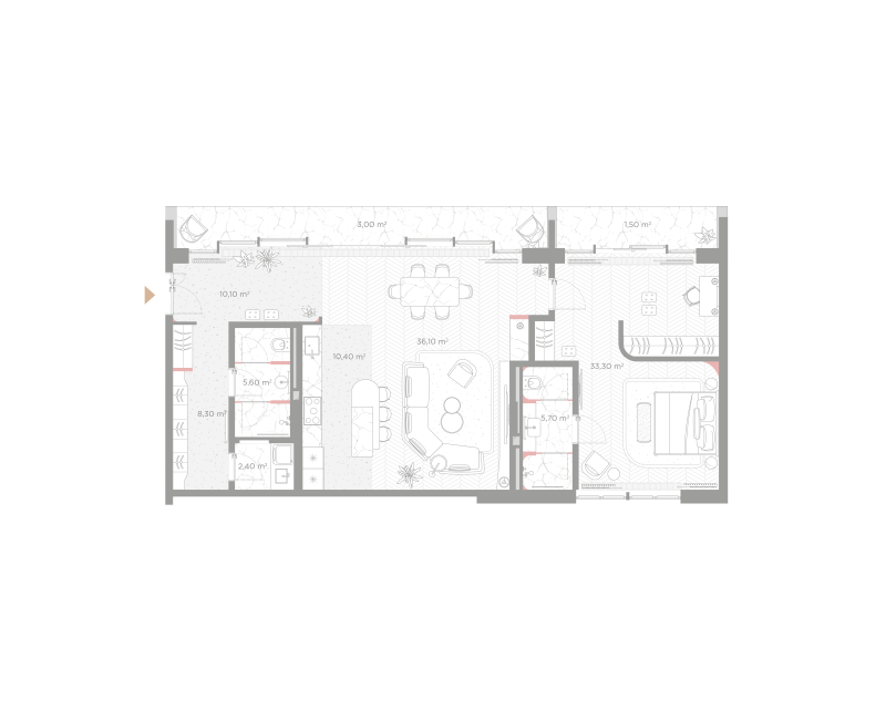 2 ккв (Евро) 117,2 м²