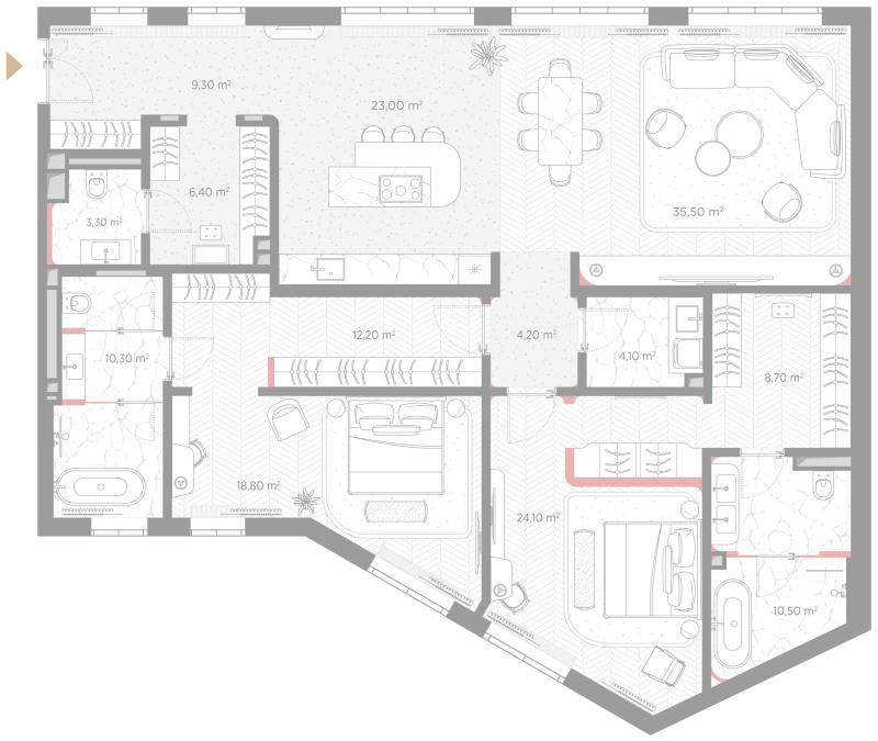 3 ккв (Евро) 170,4 м²