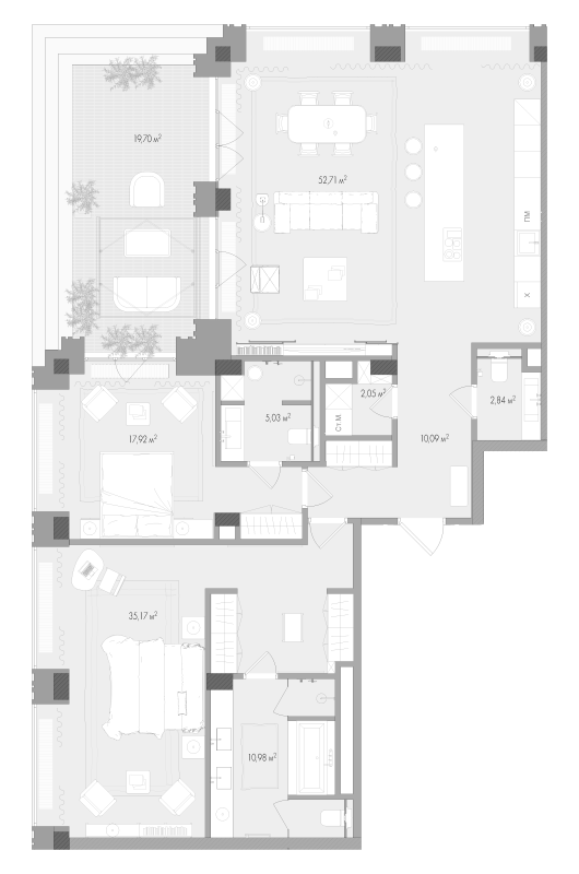 3 ккв (Евро) 145,7 м²