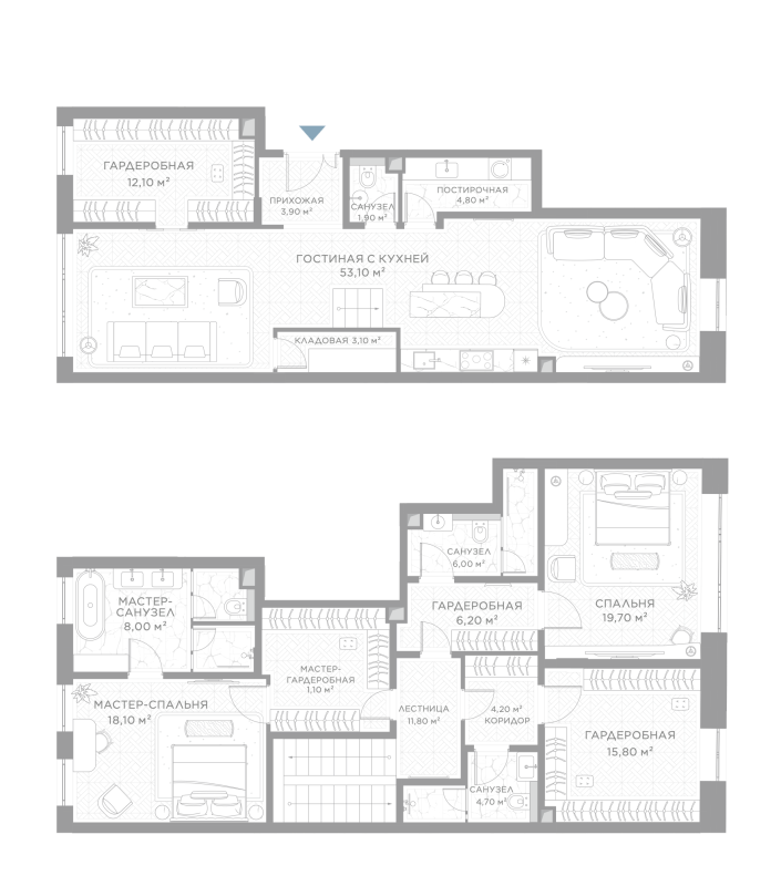 3 ккв (Евро) 190,8 м²