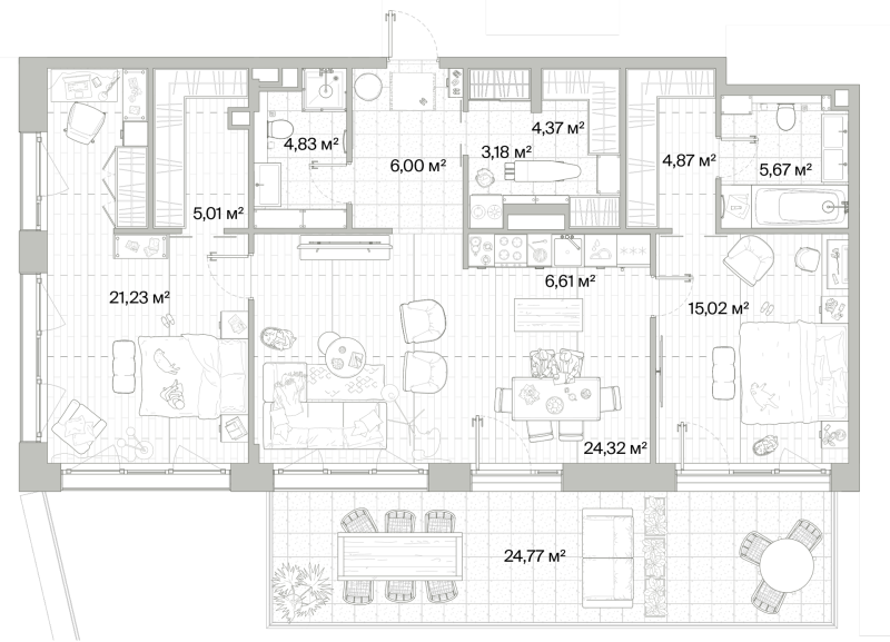3 ккв (Евро) 108,5 м²