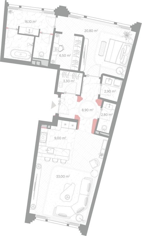 2 ккв (Евро) 103,3 м²