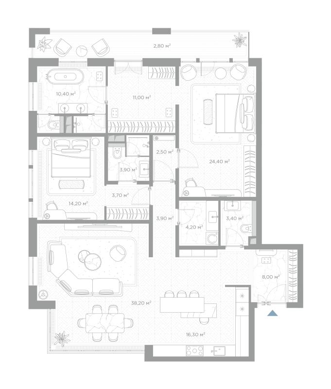 3 ккв (Евро) 146,9 м²
