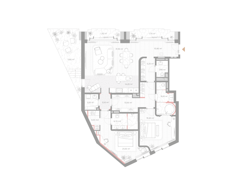 3 ккв (Евро) 149 м²
