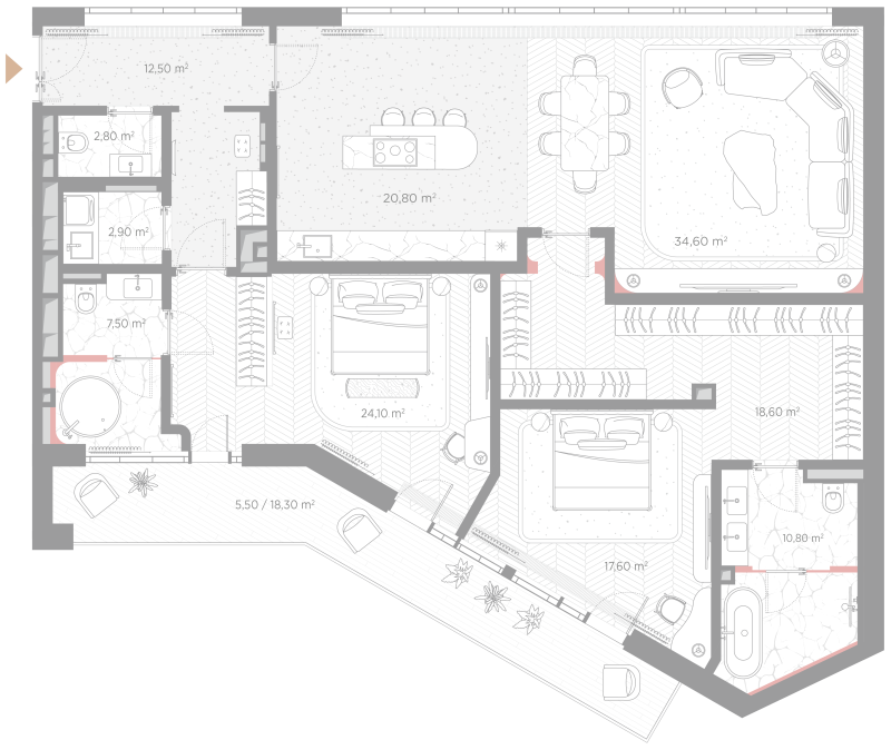 3 ккв (Евро) 157,7 м²