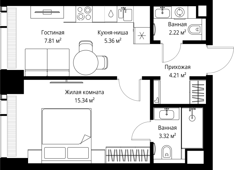1 ккв 38,3 м²