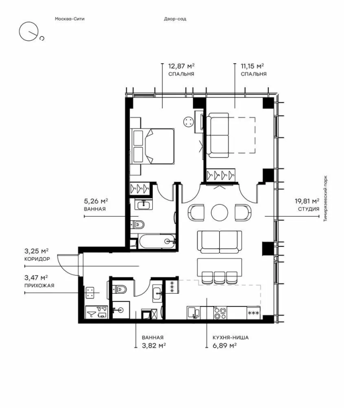 3 ккв (Евро) 67,5 м²