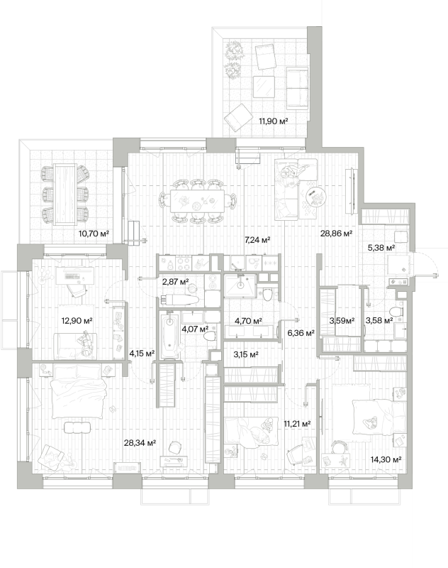 5 ккв (Евро) 147,5 м²