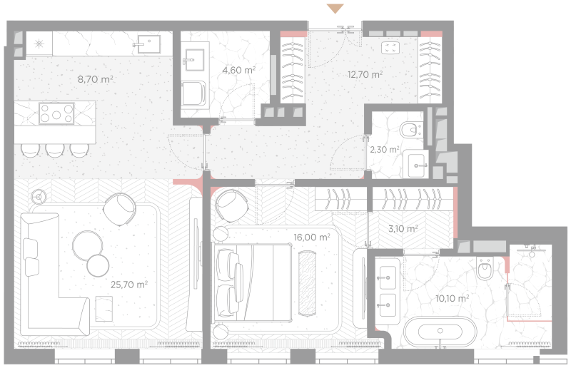 2 ккв (Евро) 83,2 м²