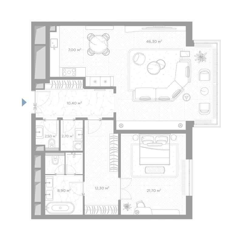 2 ккв (Евро) 111,8 м²